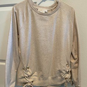 Women's Michael Kors Tie Front Long Sleeve Sweater